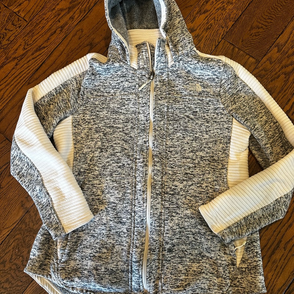 The North Face Cream and Gray Jacket